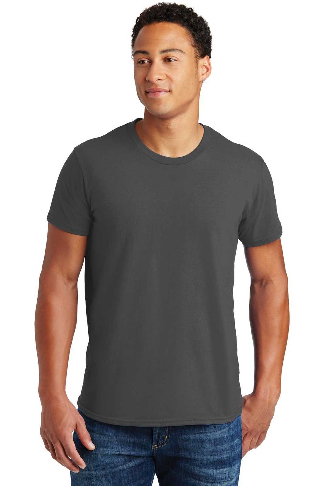 Hanes 4980 Nano-T Cotton T-Shirt - Smoke Gray - HIT a Double