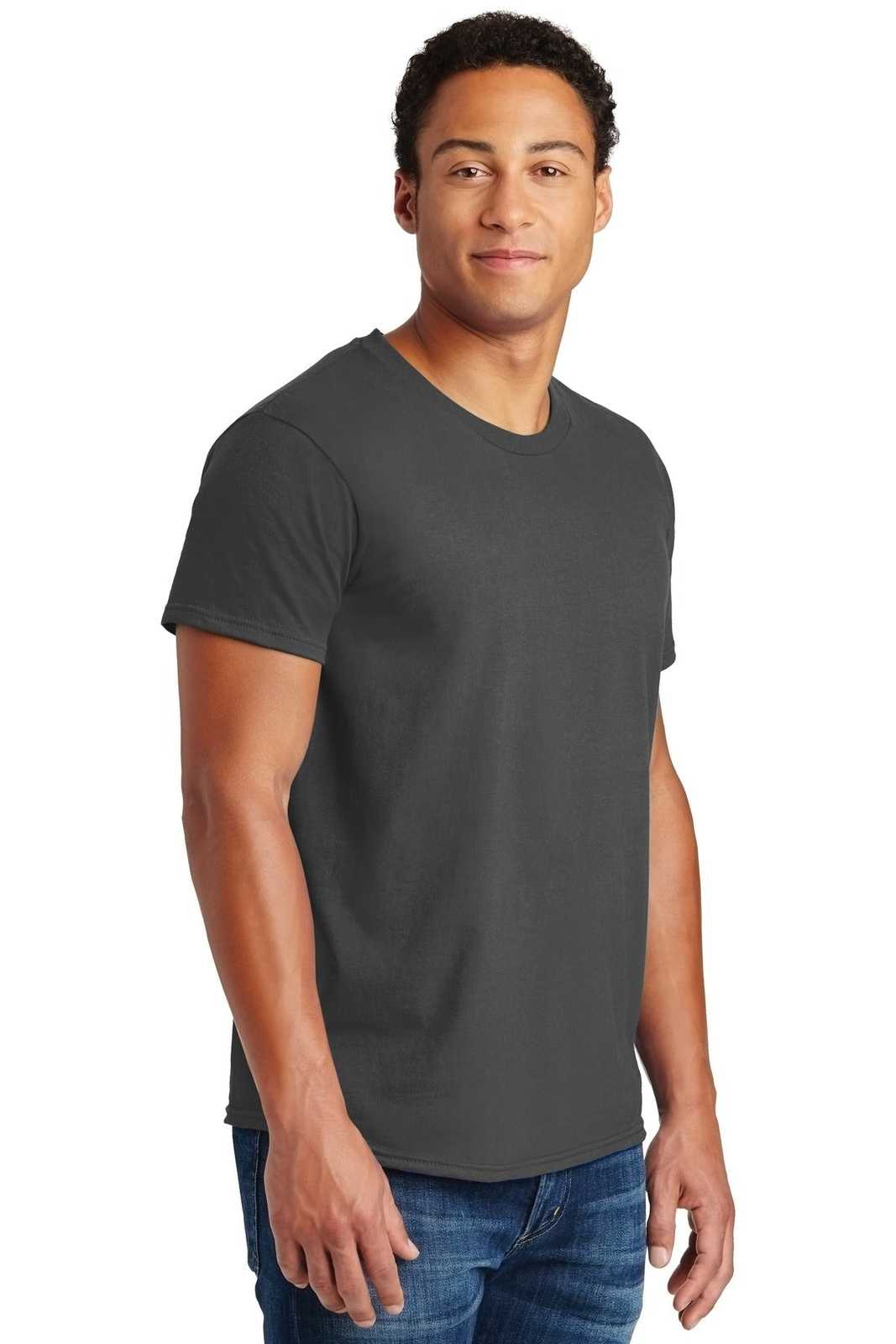 Hanes 4980 Nano-T Cotton T-Shirt - Smoke Gray - HIT a Double