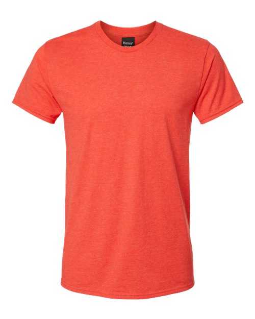 Hanes 4980 Perfect-T Short Sleeve T-Shirt - Poppy Red Heather - HIT a Double