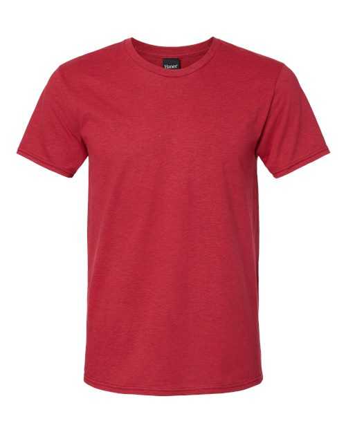 Hanes 4980 Perfect-T Short Sleeve T-Shirt - Red Pepper Heather - HIT a Double