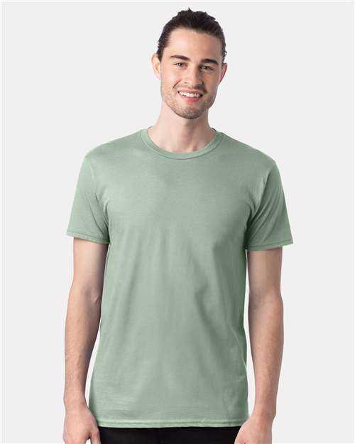 Hanes 4980 Perfect-T T-Shirt - Equilibrium Green" - "HIT a Double