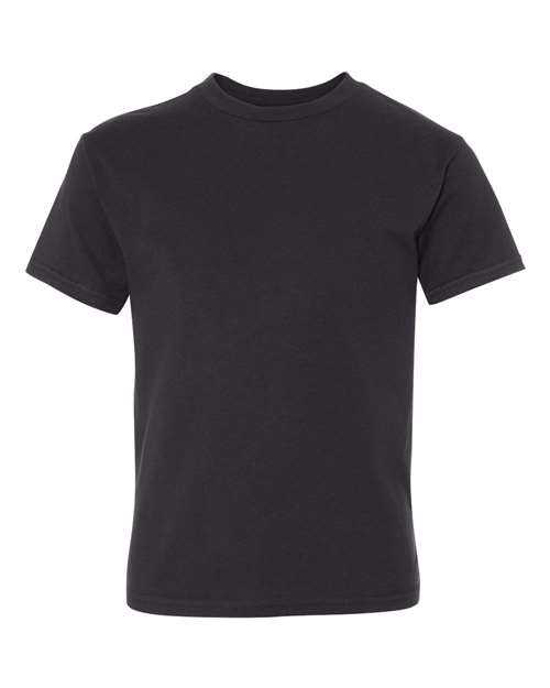 Hanes 498Y Perfect-T Youth Short Sleeve T-Shirt - Black - HIT a Double