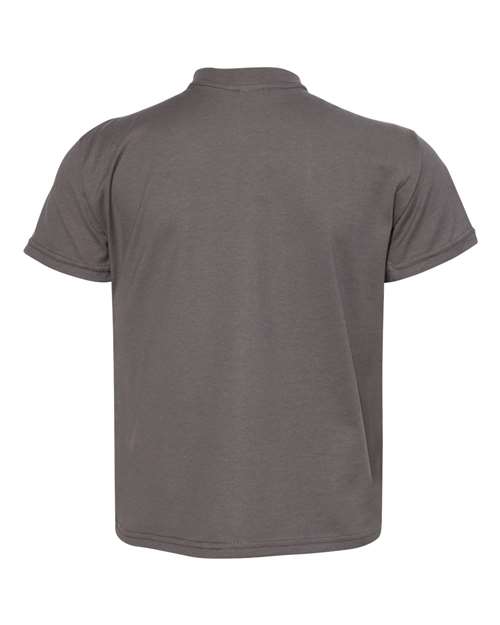 Hanes 498Y Perfect-T Youth Short Sleeve T-Shirt - Smoke Grey - HIT a Double