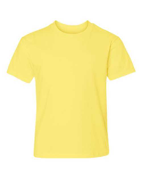 Hanes 498Y Perfect-T Youth Short Sleeve T-Shirt - Yellow - HIT a Double