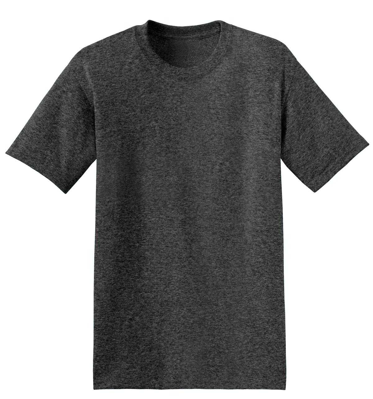Hanes 5170 Ecosmart 50/50 Cotton/Poly T-Shirt - Charcoal Heather - HIT a Double