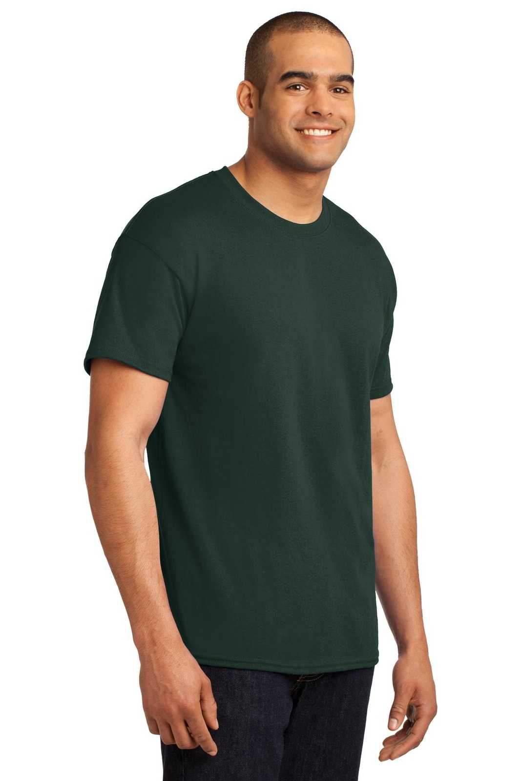 Hanes 5170 Ecosmart 50/50 Cotton/Poly T-Shirt - Deep Forest - HIT a Double