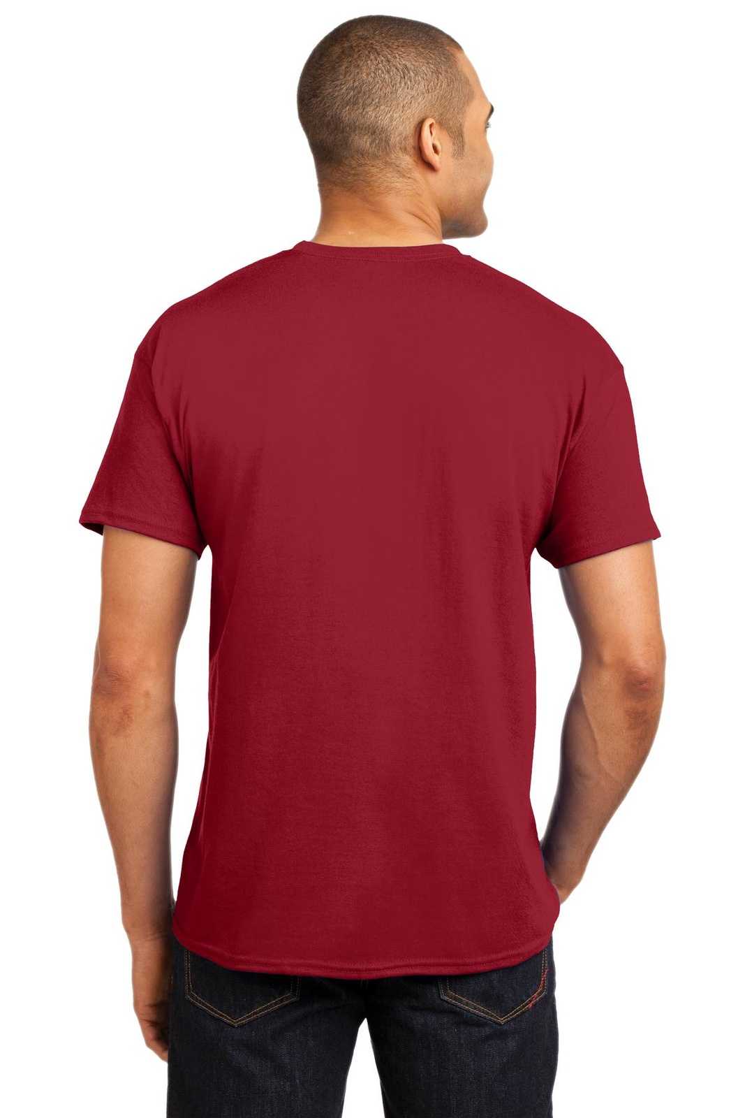 Hanes 5170 Ecosmart 50/50 Cotton/Poly T-Shirt - Deep Red - HIT a Double