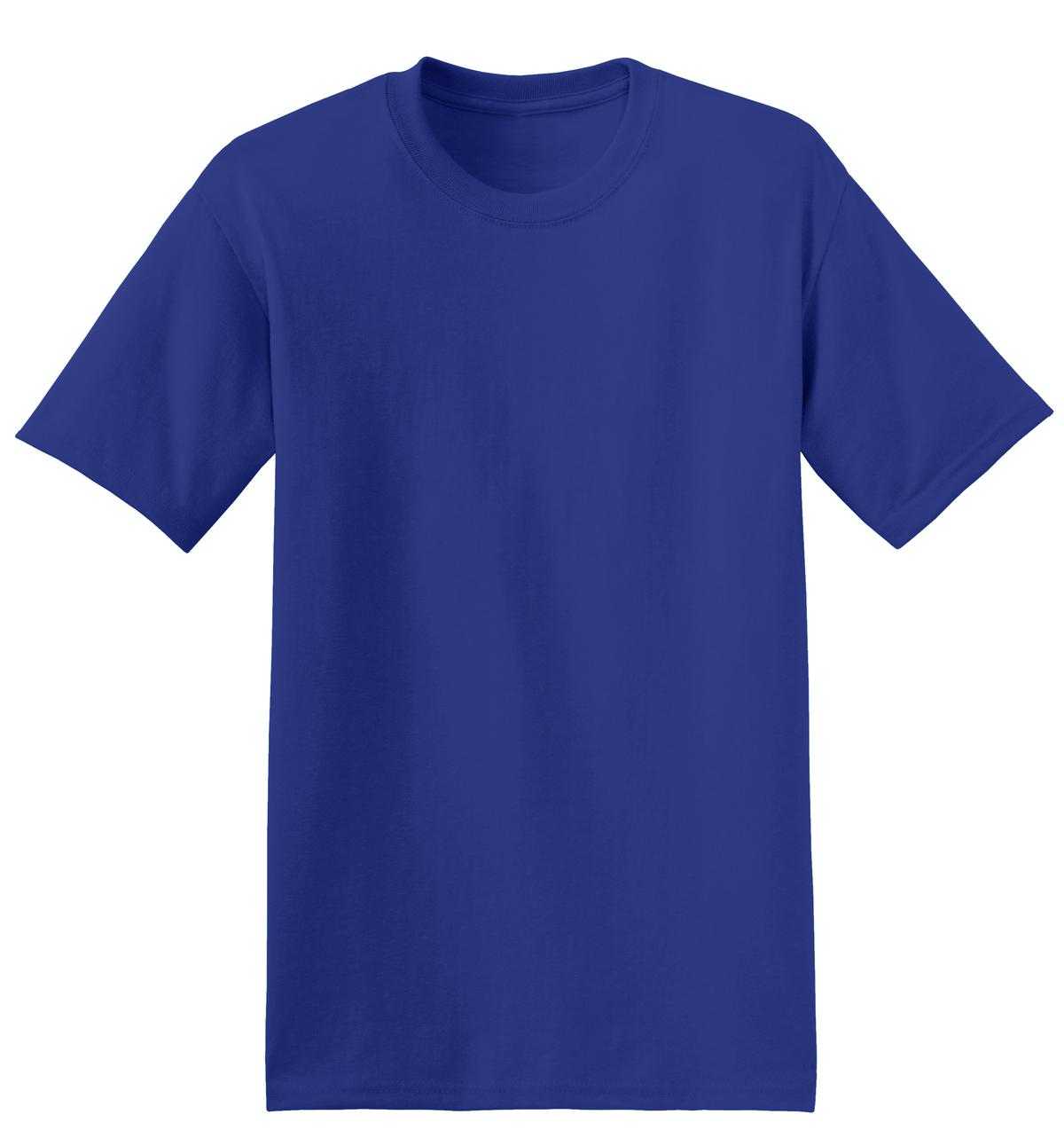 Hanes 5170 Ecosmart 50/50 Cotton/Poly T-Shirt - Deep Royal - HIT a Double