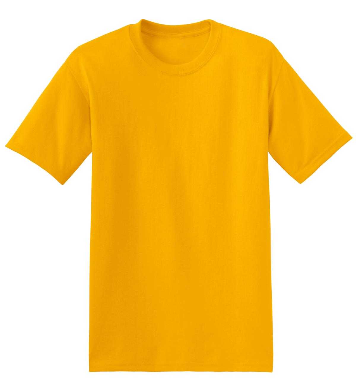 Hanes 5170 Ecosmart 50/50 Cotton/Poly T-Shirt - Gold - HIT a Double