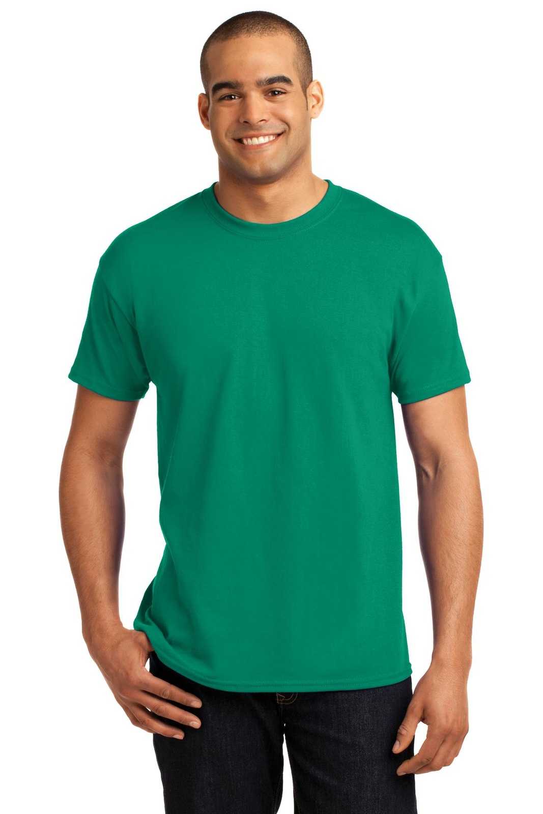 Hanes 5170 Ecosmart 50/50 Cotton/Poly T-Shirt - Kelly Green - HIT a Double
