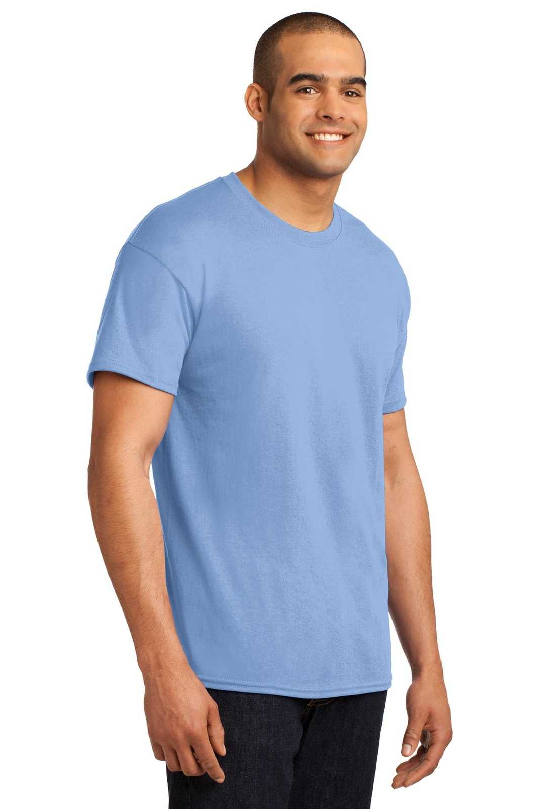 Hanes 5170 Ecosmart 50/50 Cotton/Poly T-Shirt - Light Blue - HIT a Double