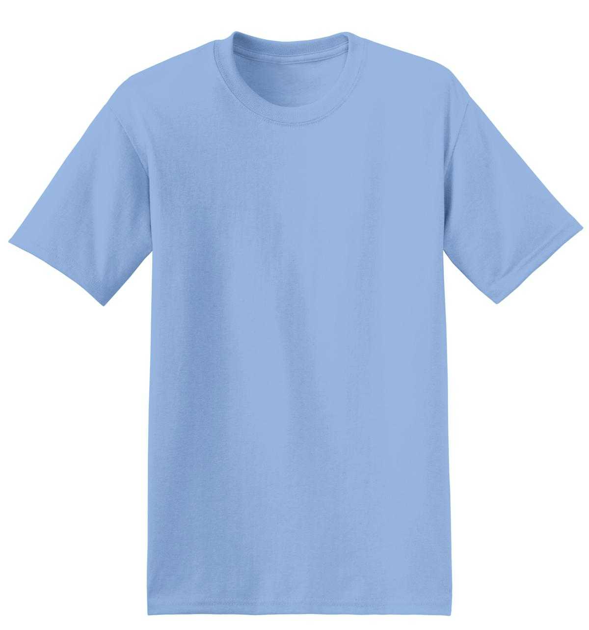 Hanes 5170 Ecosmart 50/50 Cotton/Poly T-Shirt - Light Blue - HIT a Double