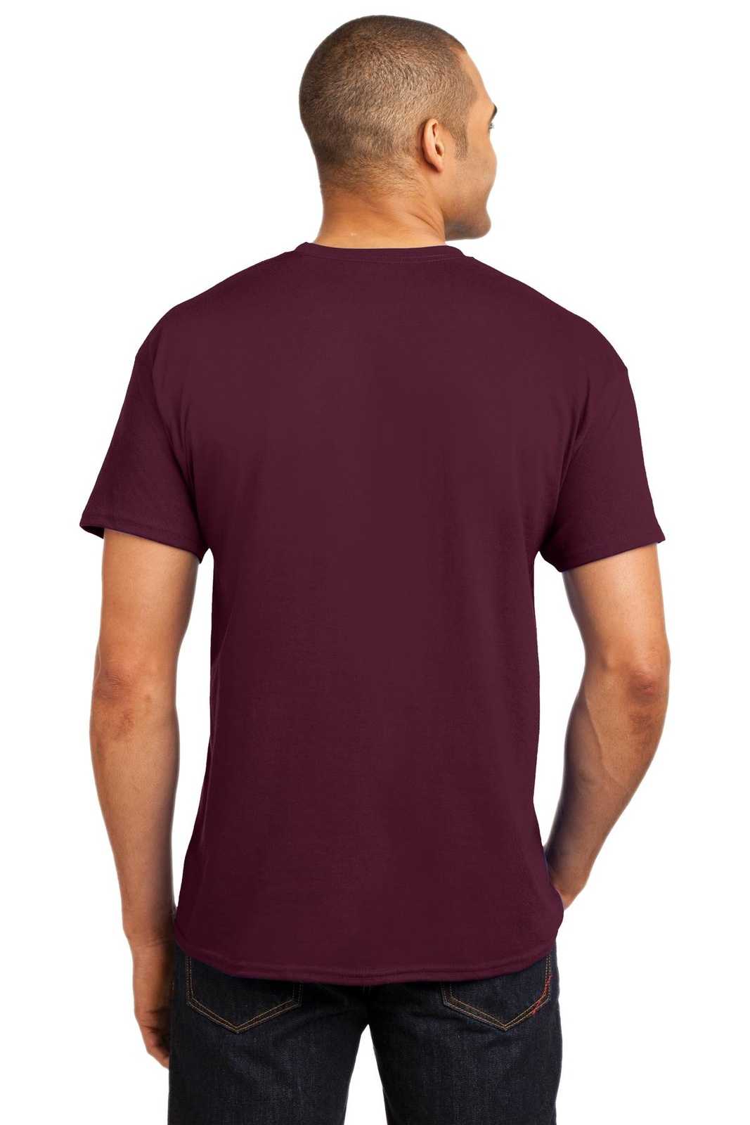 Hanes 5170 Ecosmart 50/50 Cotton/Poly T-Shirt - Maroon - HIT a Double