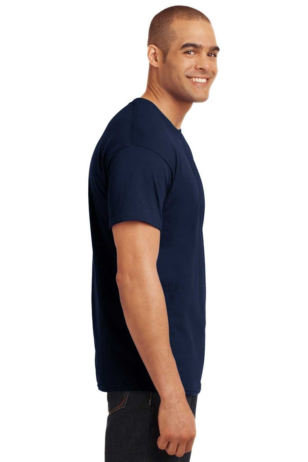 Hanes 5170 Ecosmart 50/50 Cotton/Poly T-Shirt - Navy - HIT a Double