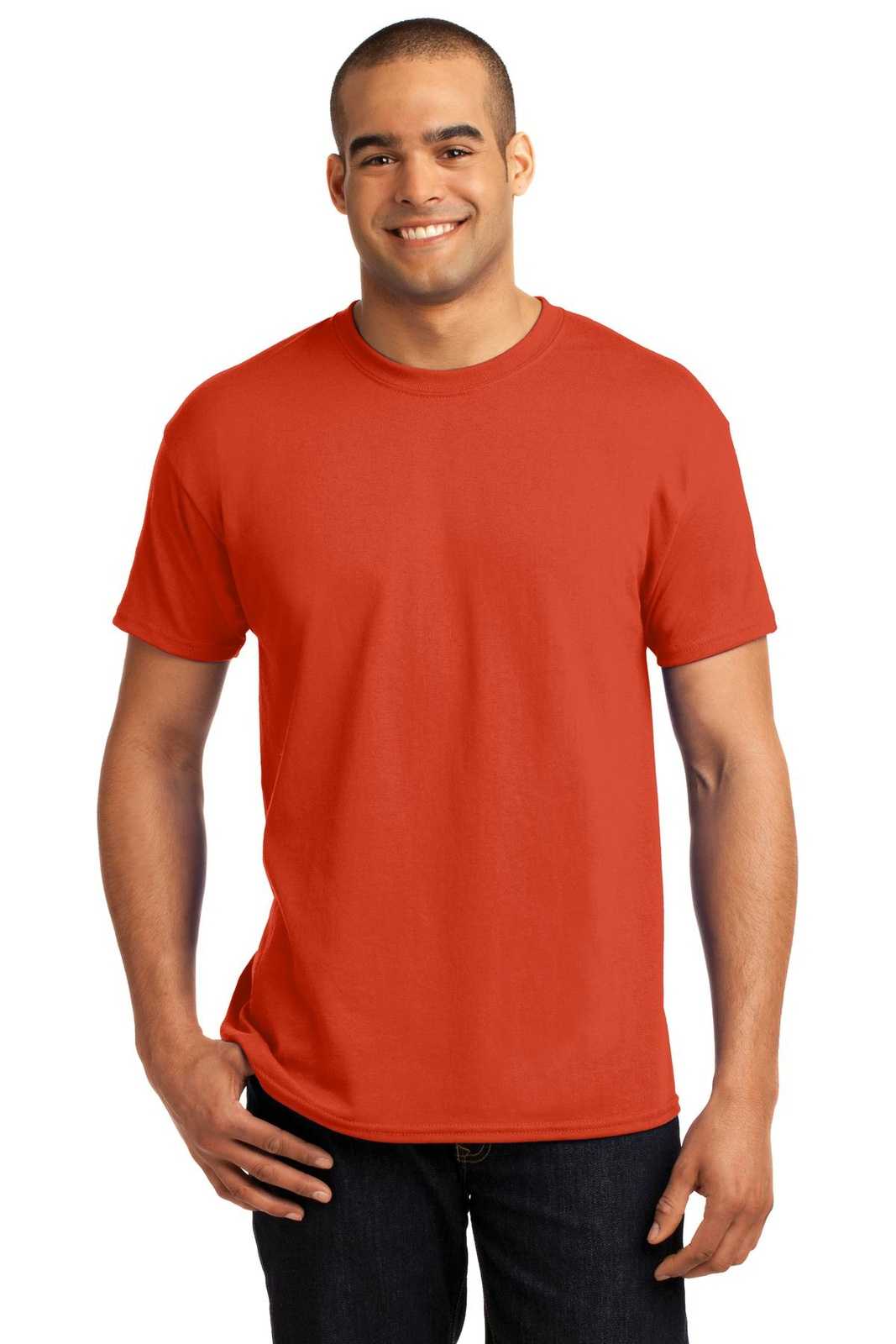 Hanes 5170 Ecosmart 50/50 Cotton/Poly T-Shirt - Orange - HIT a Double