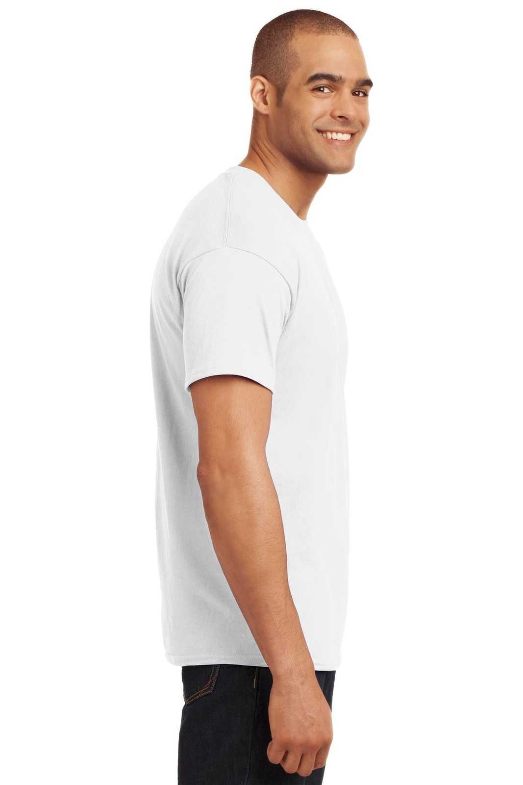 Hanes 5170 Ecosmart 50/50 Cotton/Poly T-Shirt - White - HIT a Double