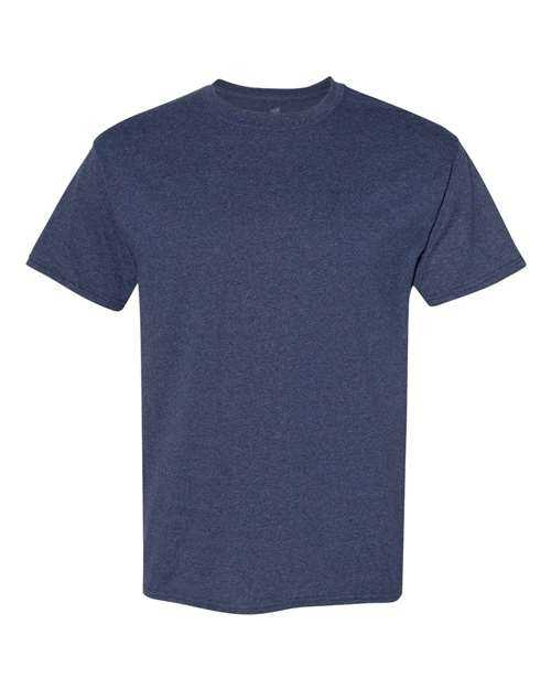 Hanes 5170 Ecosmart Short Sleeve T-Shirt - Heather Navy - HIT a Double