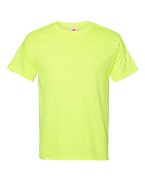 Hanes 5170 Ecosmart Short Sleeve T-Shirt - Safety Green - HIT a Double