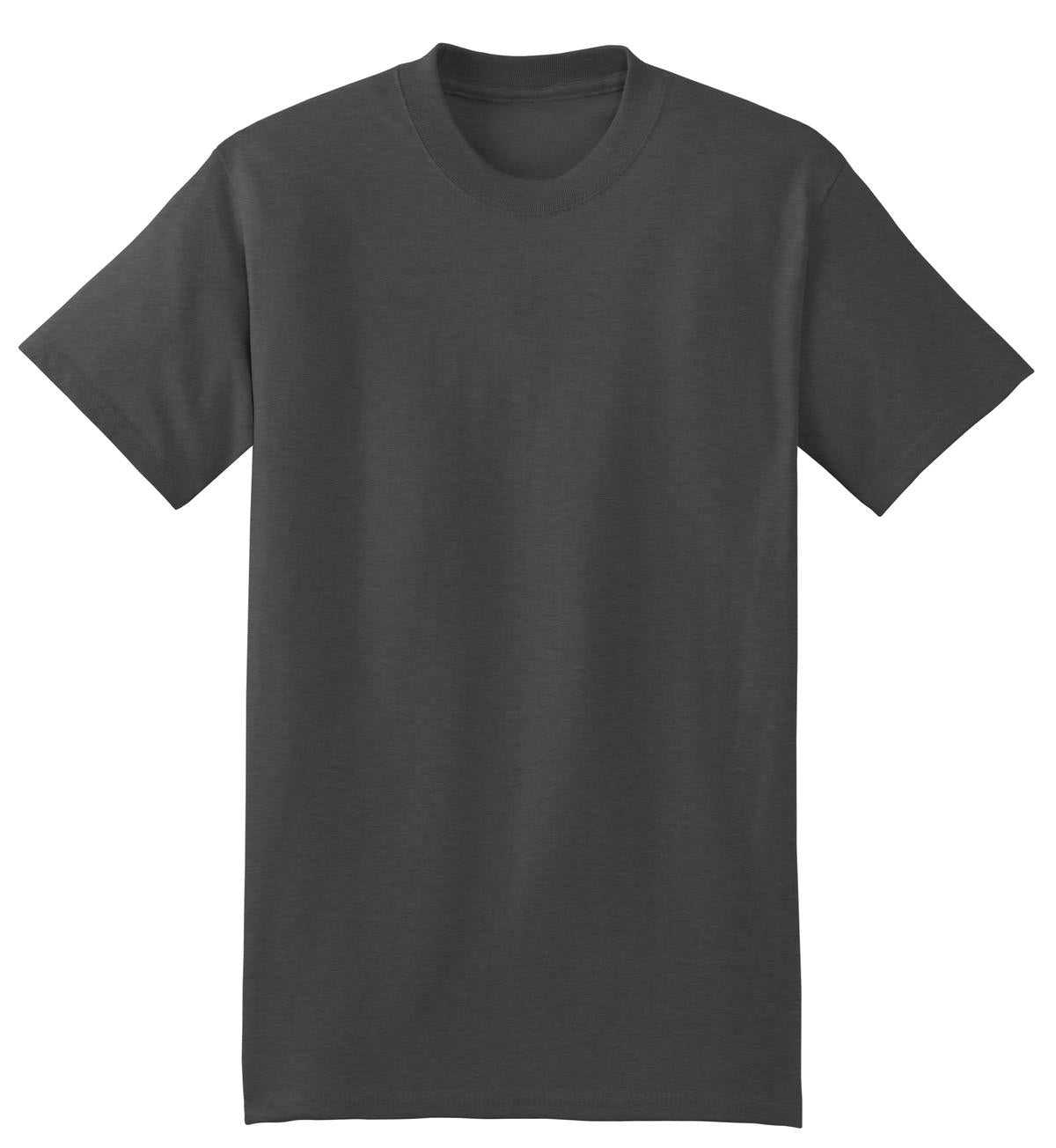 Hanes 5180 Beefy-T 100% Cotton T-Shirt - Charcoal Heather - HIT a Double