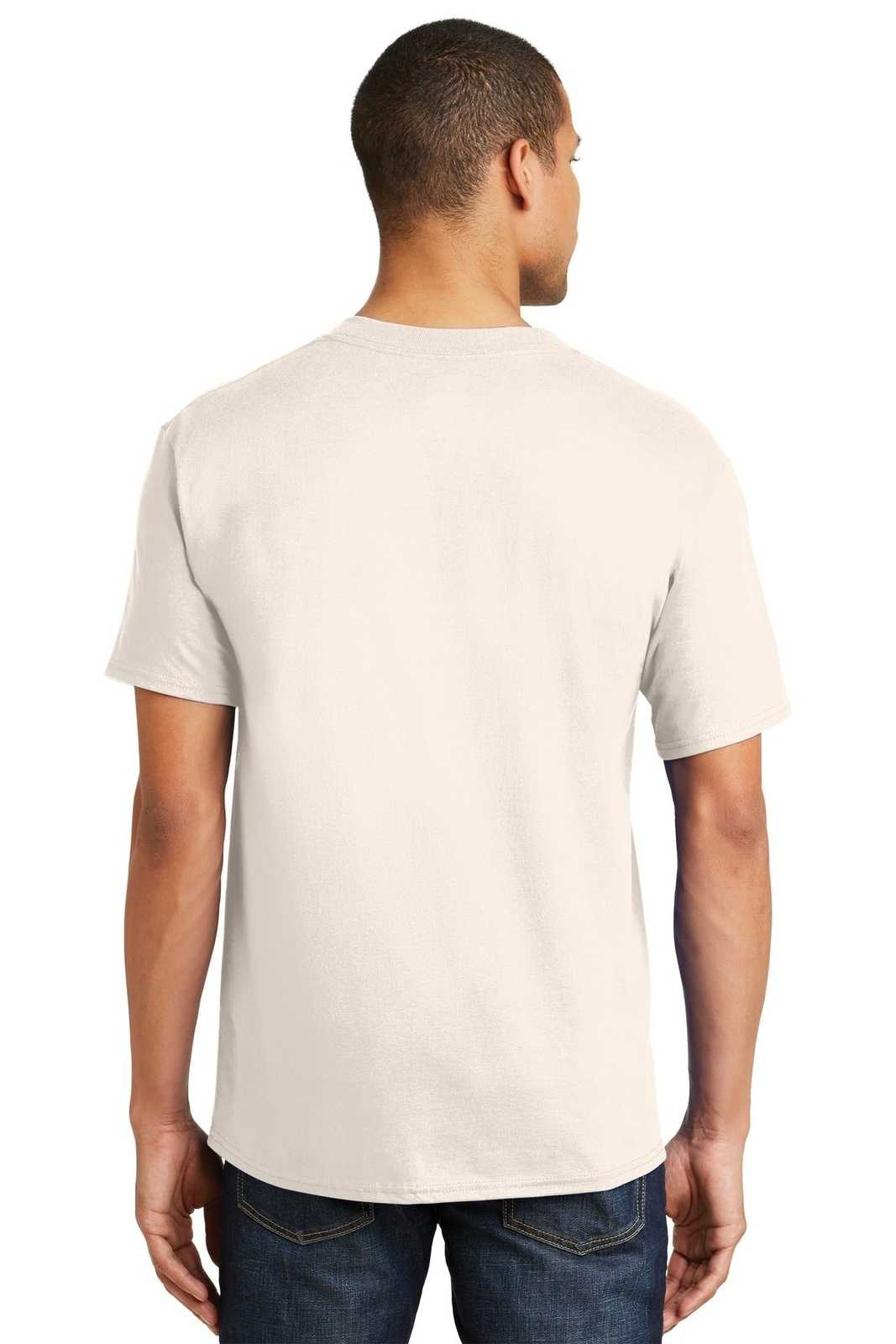 Hanes 5180 Beefy-T 100% Cotton T-Shirt - Natural - HIT a Double