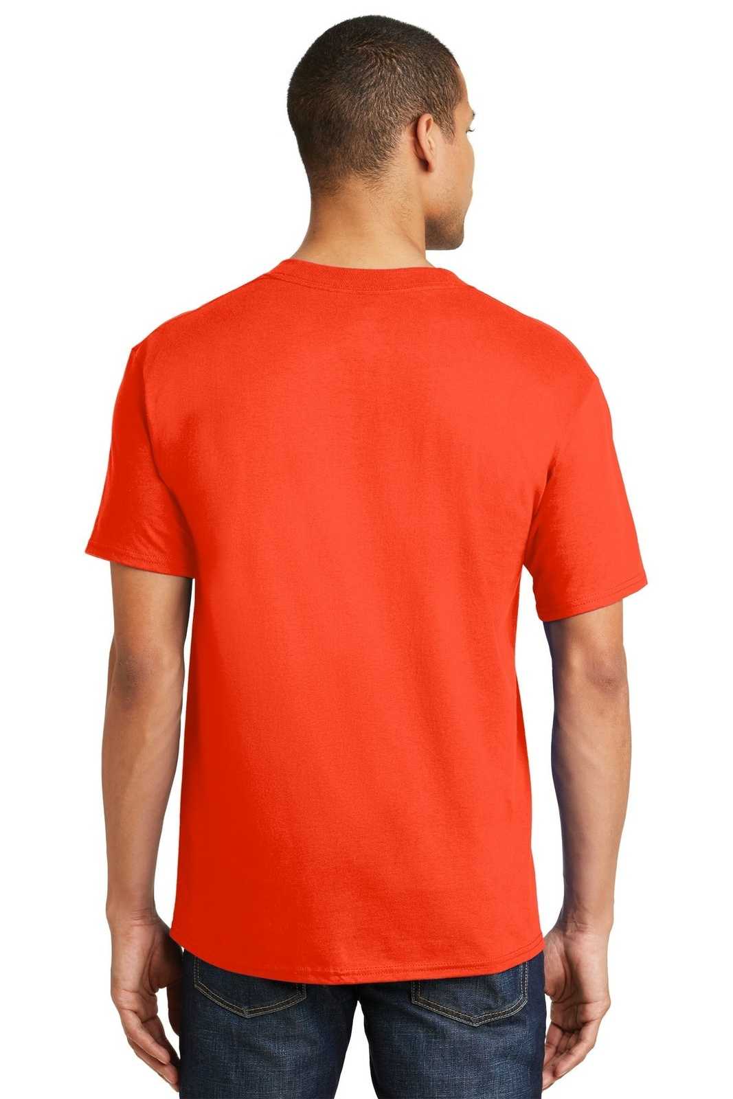 Hanes 5180 Beefy-T 100% Cotton T-Shirt - Orange - HIT a Double