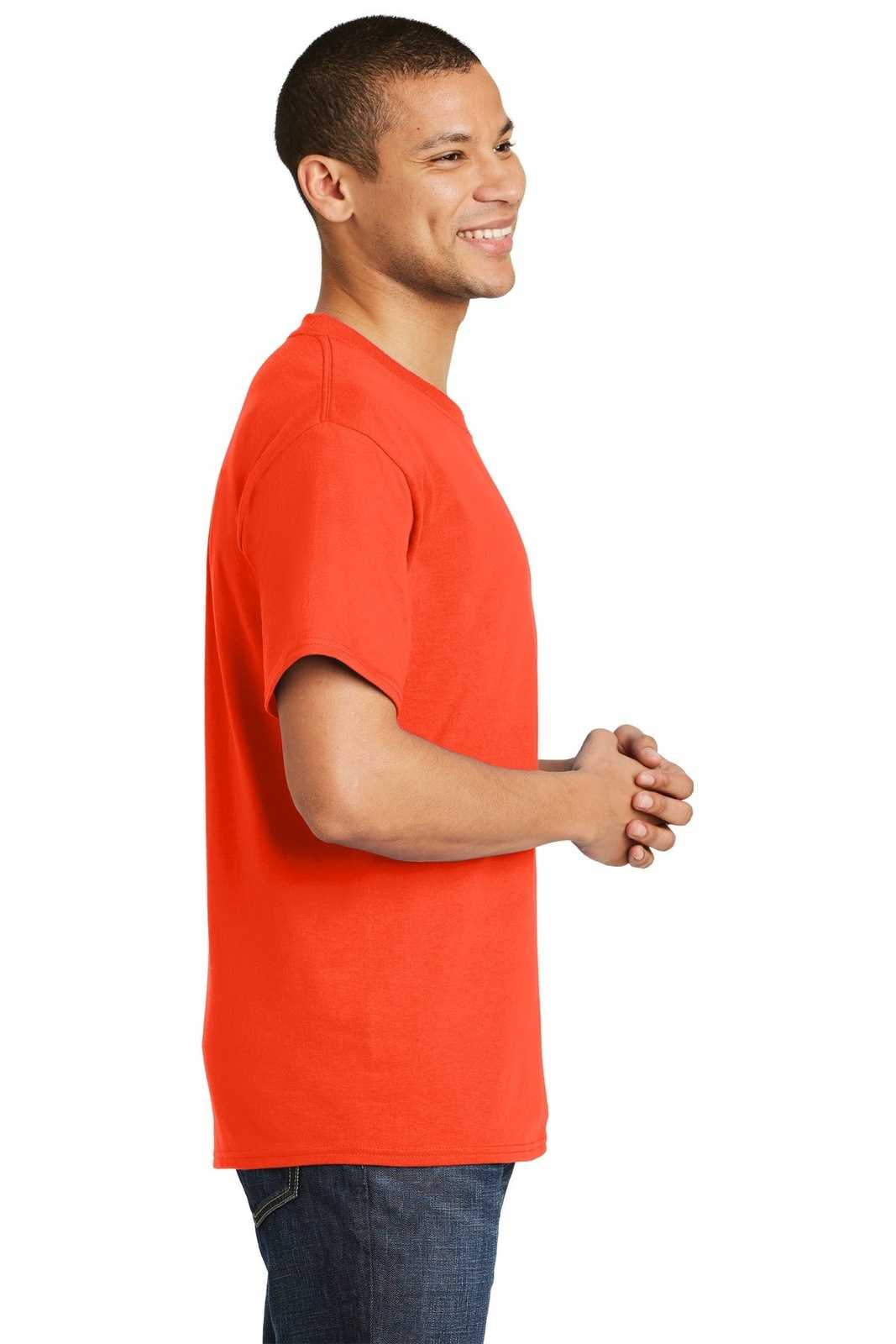 Hanes 5180 Beefy-T 100% Cotton T-Shirt - Orange - HIT a Double
