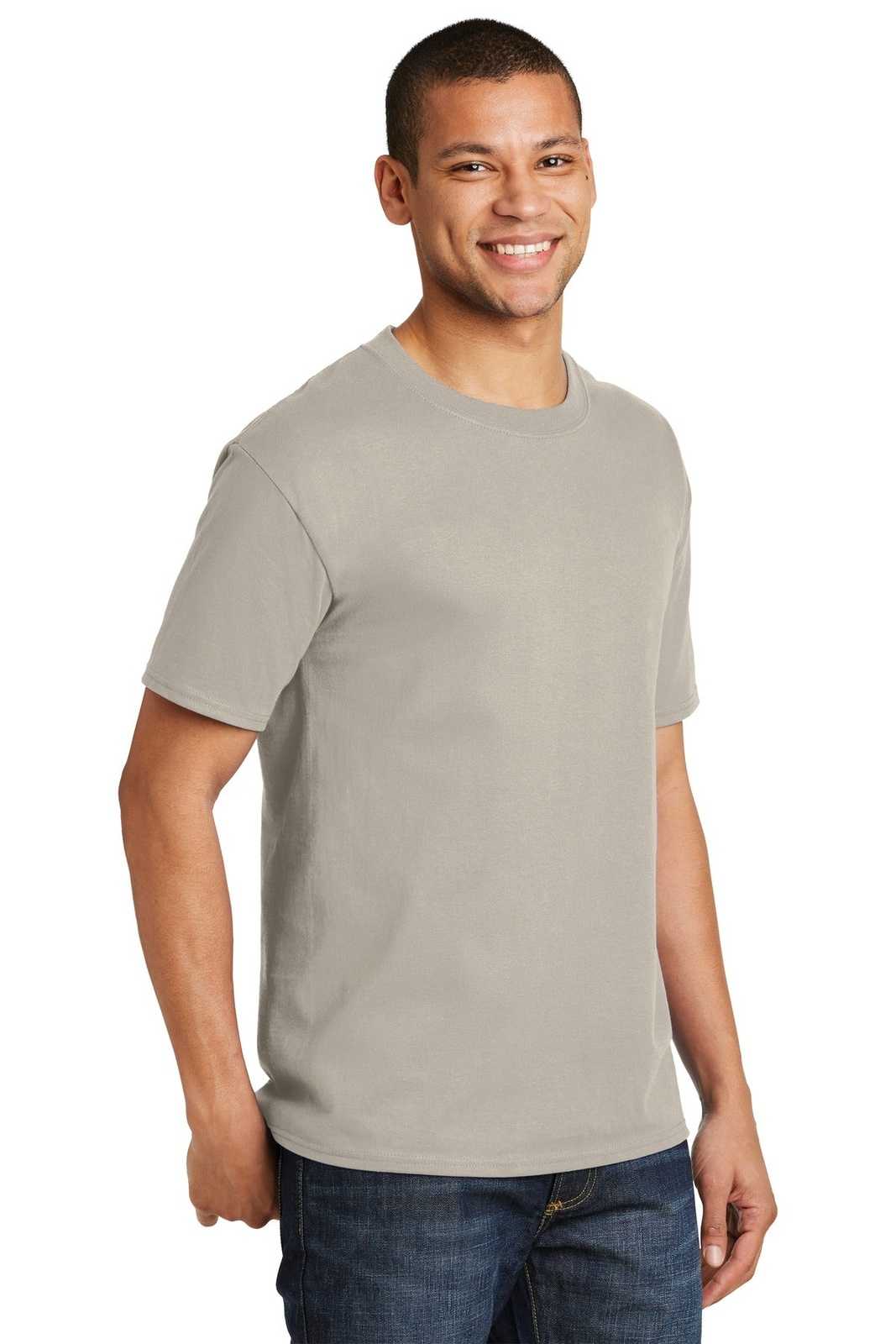 Hanes 5180 Beefy-T 100% Cotton T-Shirt - Sand - HIT a Double