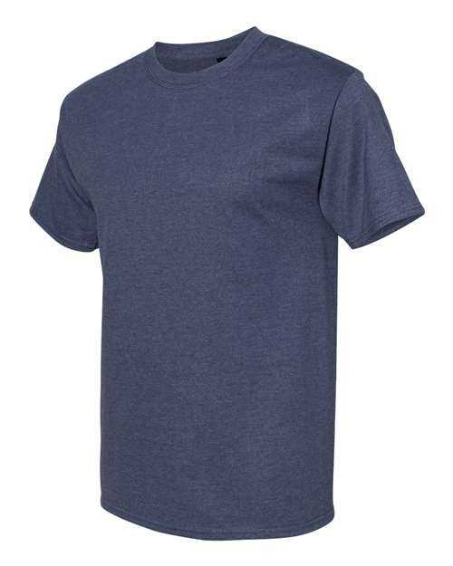 Hanes 5180 Beefy-T Short Sleeve T-Shirt - Heather Navy - HIT a Double