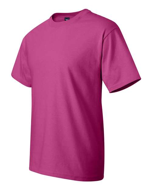 Hanes 5180 Beefy-T Short Sleeve T-Shirt - Wow Pink - HIT a Double