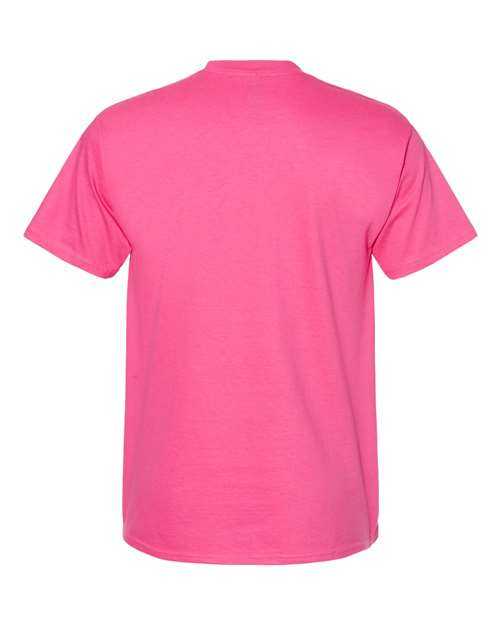 Hanes 5180 Beefy-T Short Sleeve T-Shirt - Wow Pink - HIT a Double
