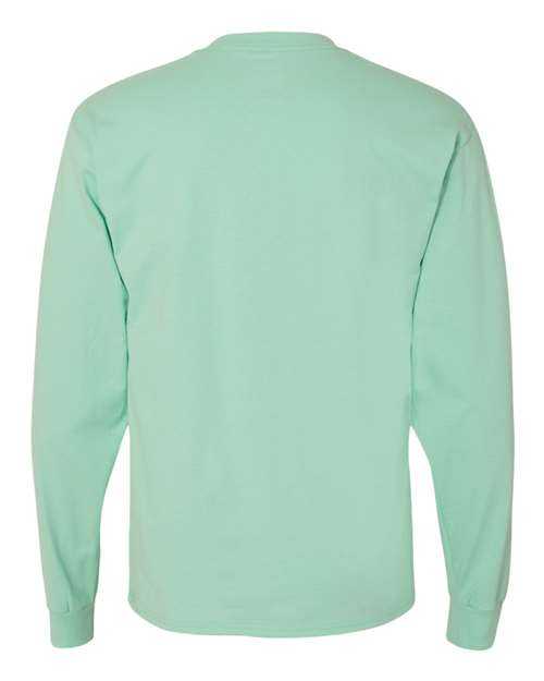 Hanes 5186 Beefy-T Long Sleeve T-Shirt - Clean Mint - HIT a Double