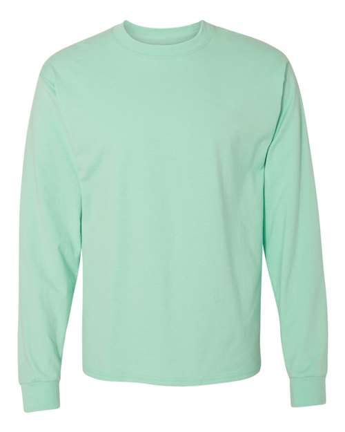 Hanes 5186 Beefy-T Long Sleeve T-Shirt - Clean Mint - HIT a Double