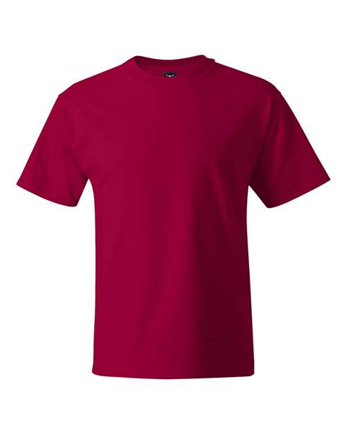 Hanes 518T Beefy-T Tall Short Sleeve T-Shirt - Deep Red - HIT a Double
