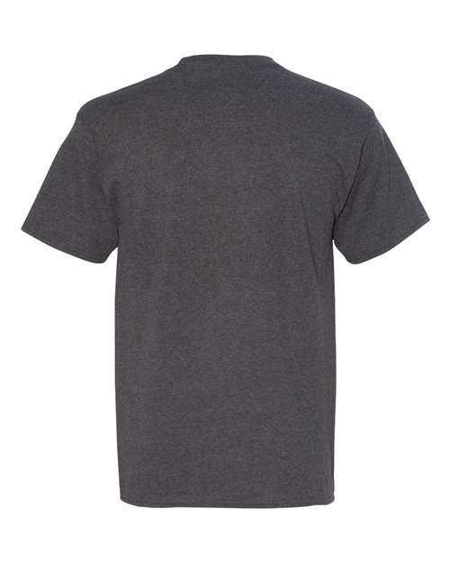 Hanes 5190 Beefy-T Short Sleeve Pocket T-Shirt - Charcoal Heather - HIT a Double