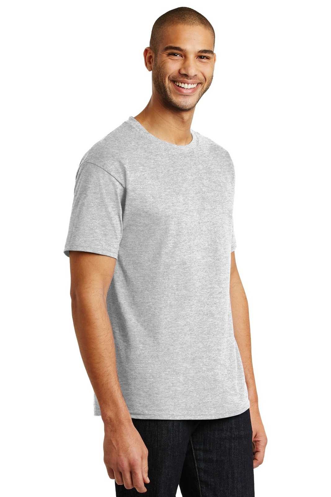Hanes 5250 Tagless 100% Cotton T-Shirt - Ash - HIT a Double