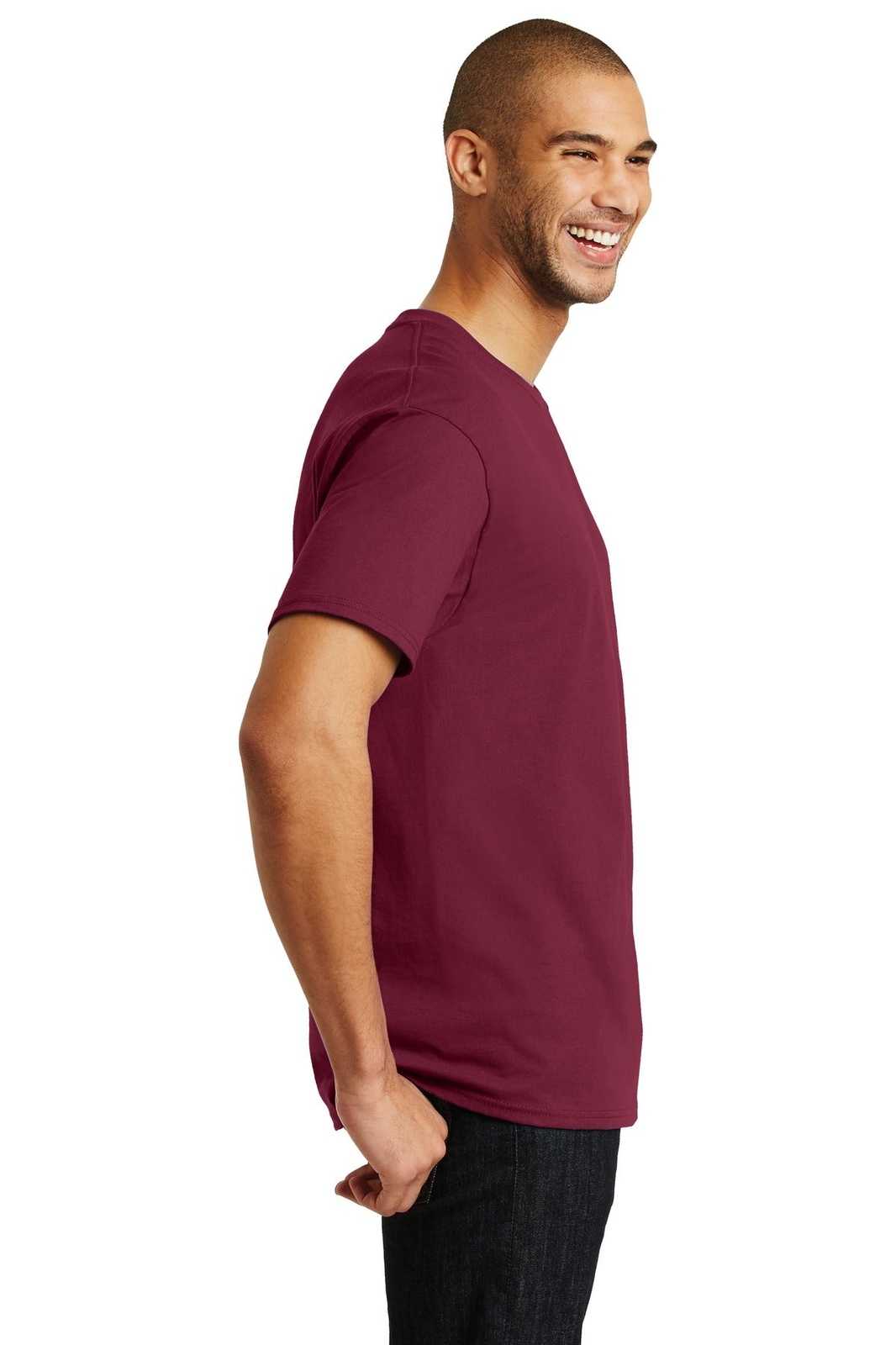 Hanes 5250 Tagless 100% Cotton T-Shirt - Cardinal - HIT a Double