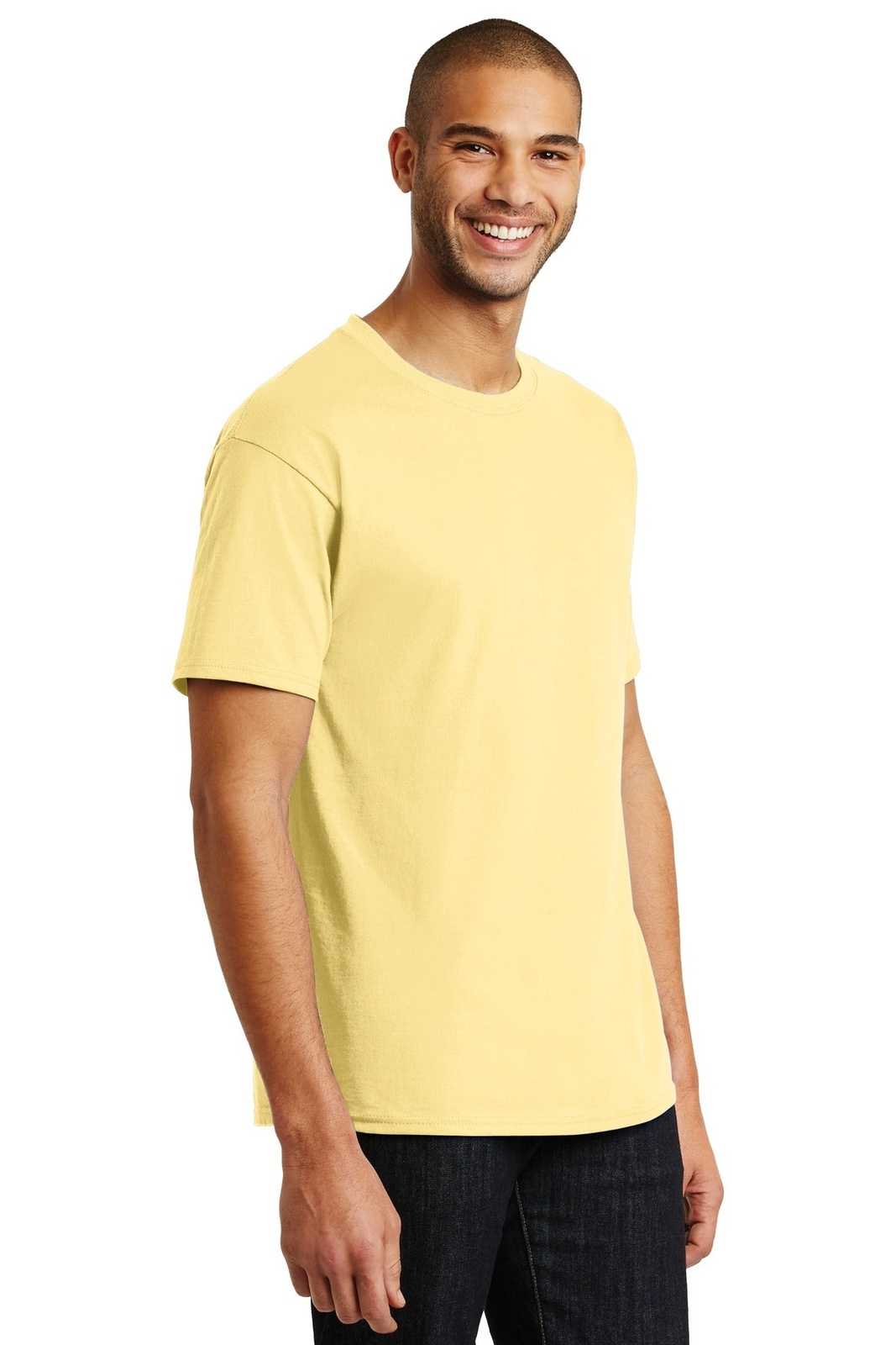 Hanes 5250 Tagless 100% Cotton T-Shirt - Daffodil Yellow - HIT a Double