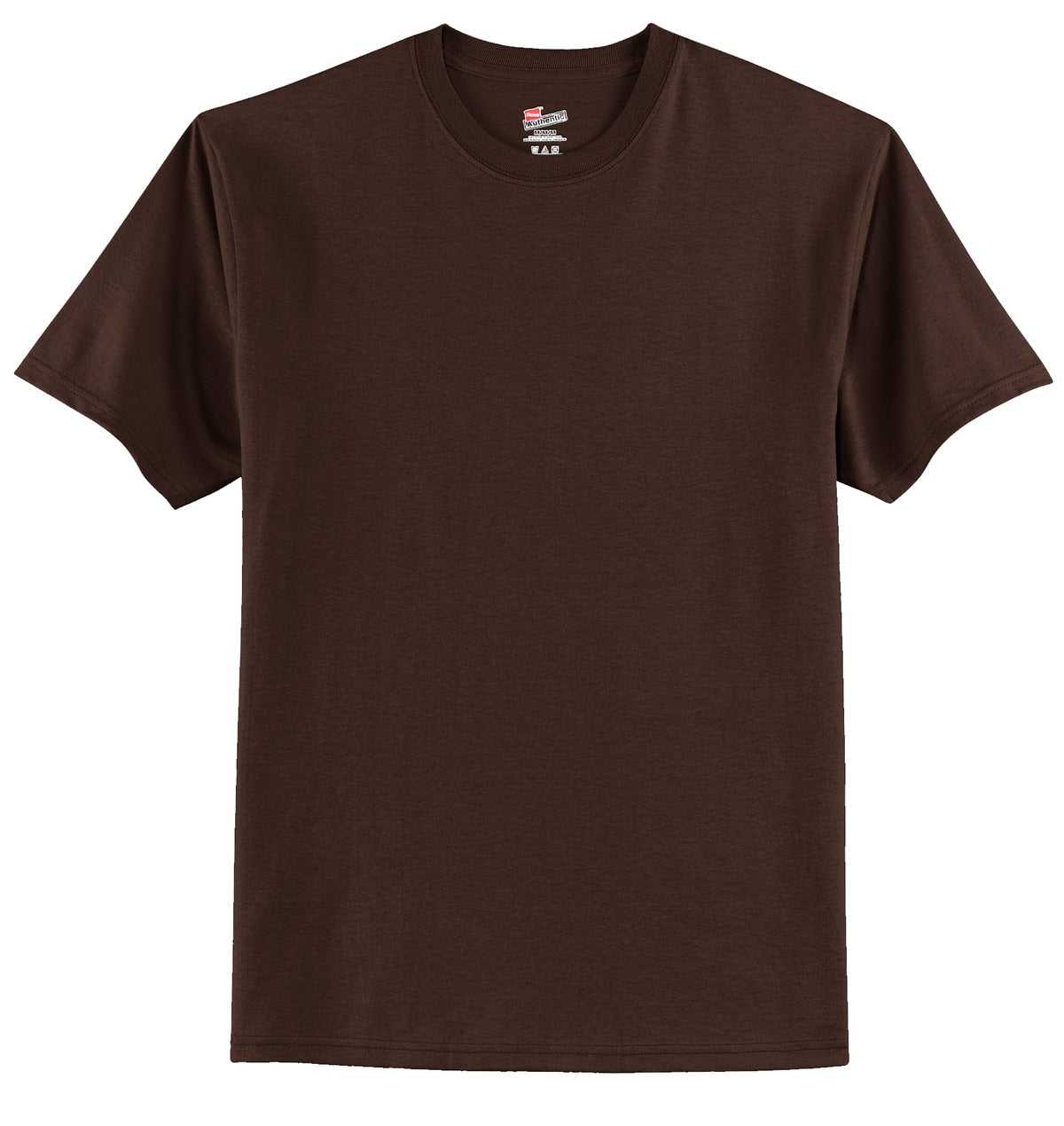 Hanes 5250 Tagless 100% Cotton T-Shirt - Dark Chocolate - HIT a Double