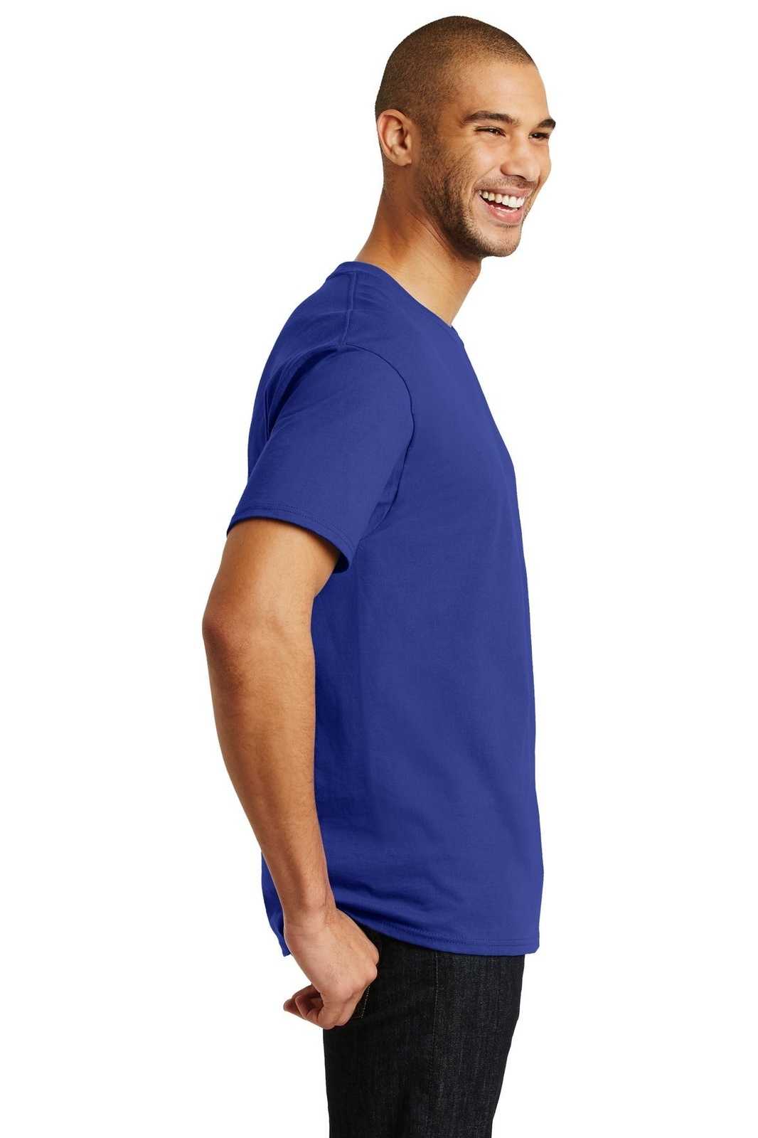 Hanes 5250 Tagless 100% Cotton T-Shirt - Deep Royal - HIT a Double