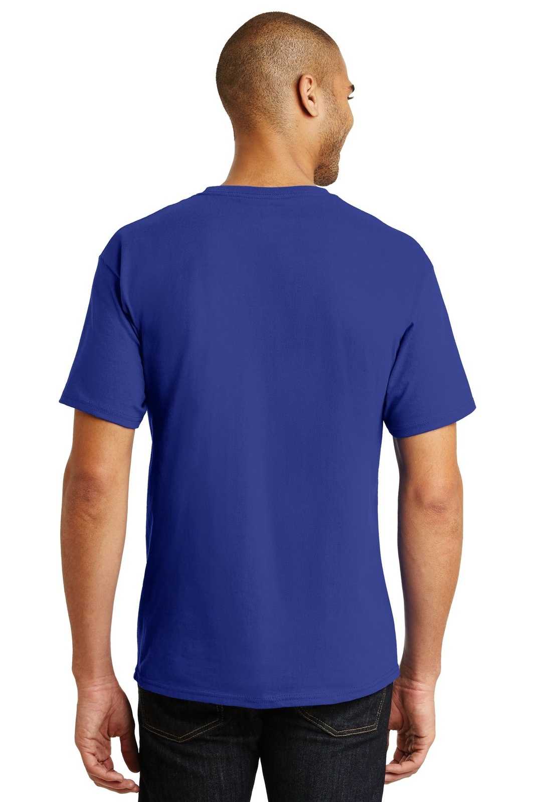 Hanes 5250 Tagless 100% Cotton T-Shirt - Deep Royal - HIT a Double
