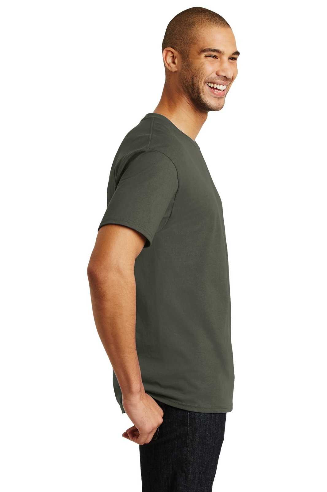 Hanes 5250 Tagless 100% Cotton T-Shirt - Fatigue Green - HIT a Double