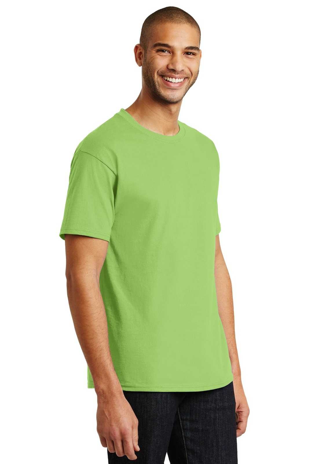 Hanes 5250 Tagless 100% Cotton T-Shirt - Lime - HIT a Double