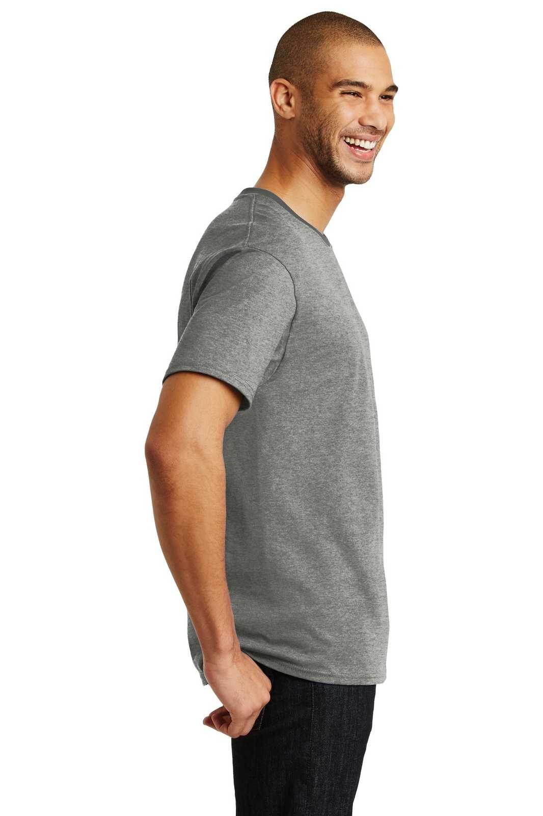 Hanes 5250 Tagless 100% Cotton T-Shirt - Oxford Gray - HIT a Double