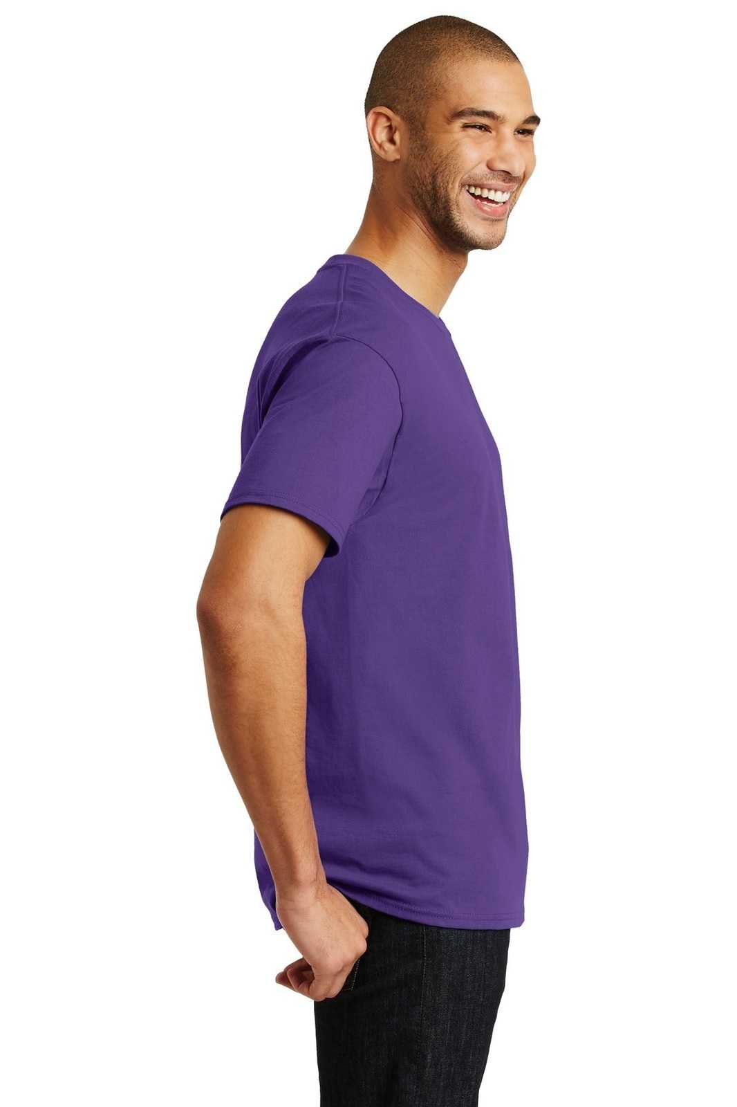 Hanes 5250 Tagless 100% Cotton T-Shirt - Purple - HIT a Double