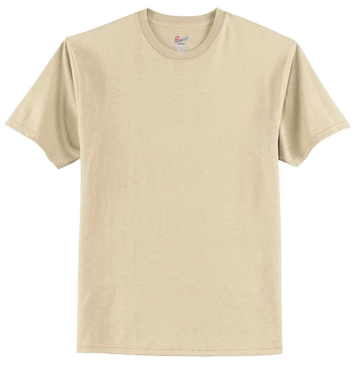 Hanes 5250 Tagless 100% Cotton T-Shirt - Sand - HIT a Double