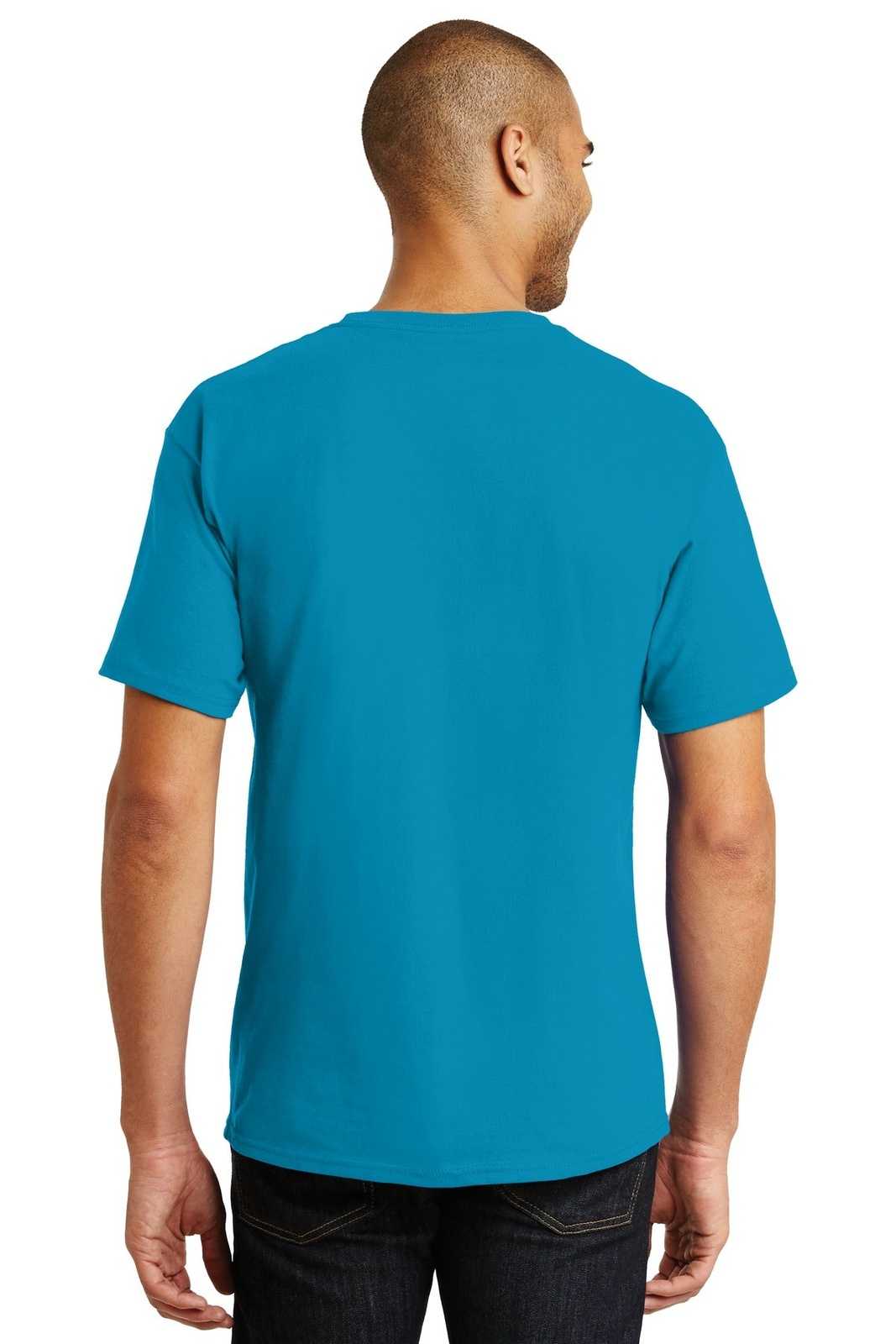 Hanes 5250 Tagless 100% Cotton T-Shirt - Teal - HIT a Double
