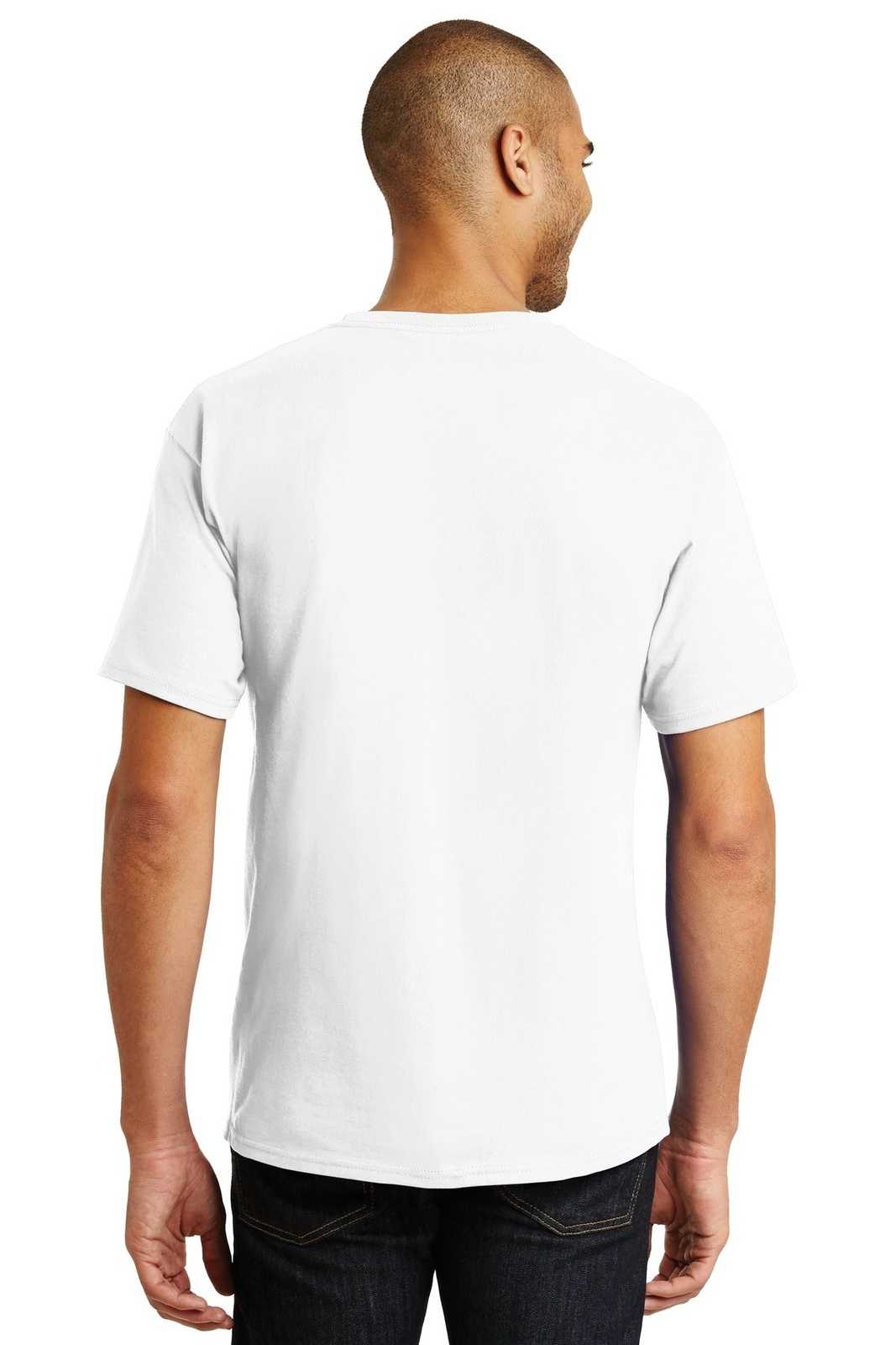 Hanes 5250 Tagless 100% Cotton T-Shirt - White - HIT a Double