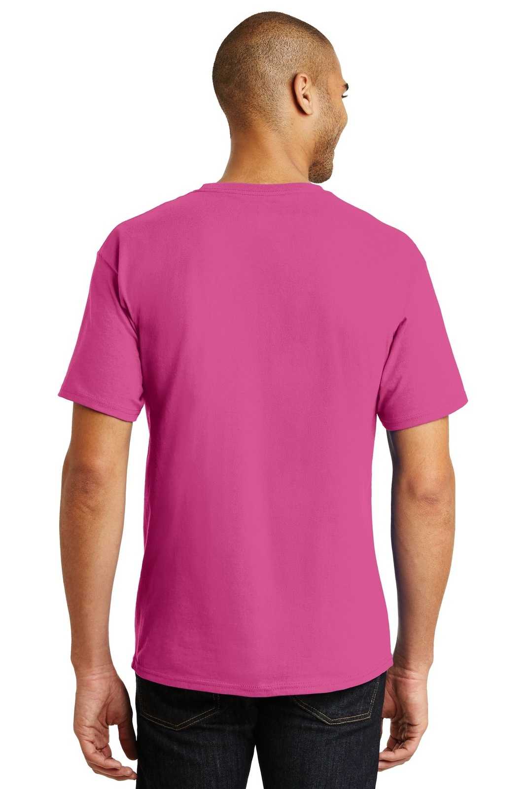 Hanes 5250 Tagless 100% Cotton T-Shirt - Wow Pink - HIT a Double