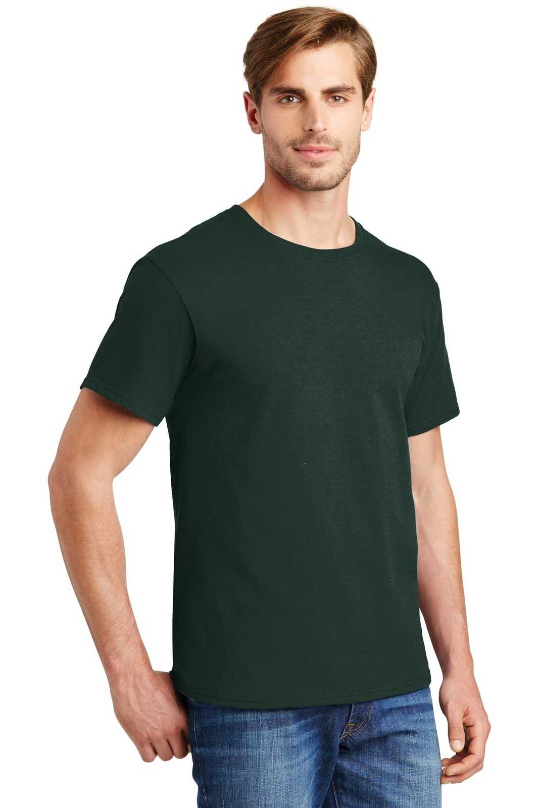 Hanes 5280 Comfortsoft 100% Cotton T-Shirt - Deep Forest - HIT a Double