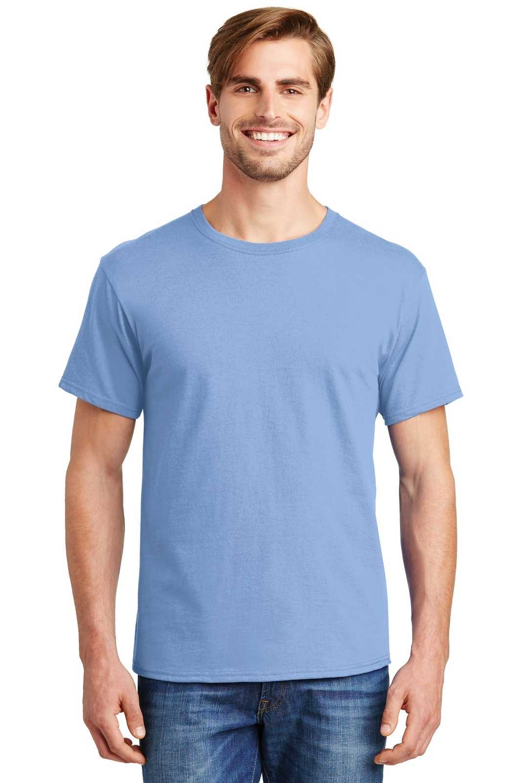 Hanes 5280 Comfortsoft 100% Cotton T-Shirt - Light Blue - HIT a Double